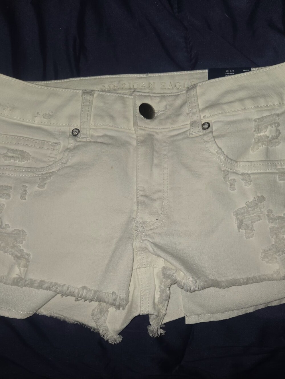 American Eagle White Denim Shortie